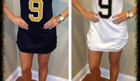 Saints jersey dresses 55 Football jersey dress, Jersey dress, Jersey