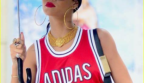 Rihanna Gets Sporty In Mullett Jersey Dress HuffPost Canada