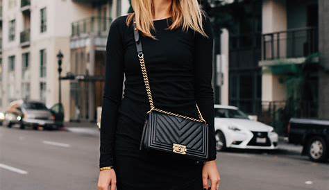 chunky sweater dress with over the knee boots All black outfit, Black