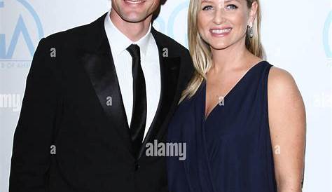 US actress Jessica Capshaw and her husband Christopher Gavigan attend