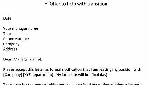 Job Resign Letter Format In English Current ation Templates At