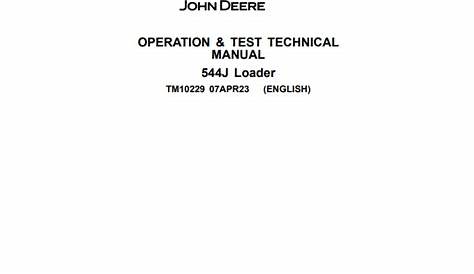 Service Manuals John Deere 544J 4WD Loader (SN. from 611800) Service