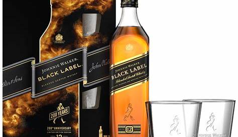 Johnnie Walker Black Label Gift Sets 2 High Ball Glass Pack Whisky From