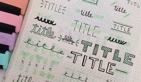 Pin by Ava Werberg on Writing in 2020 | Bullet journal titles, Bullet