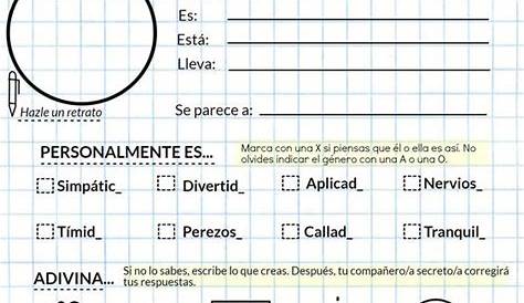 Hoja para conocer mejor a tus alumnos | Activités d'espagnol
