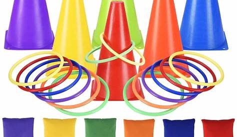 Juego conos y aros para fiesta - ECOKIDS Alquiler de juguetes infantiles