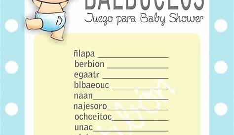 Balbuceos │ Juegos para baby shower para imprimir | Juegos de Baby Shower