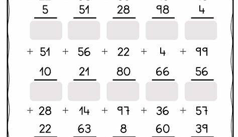Sumas de dos cifras llevando - Rincon Dibujos | Fichas de matematicas