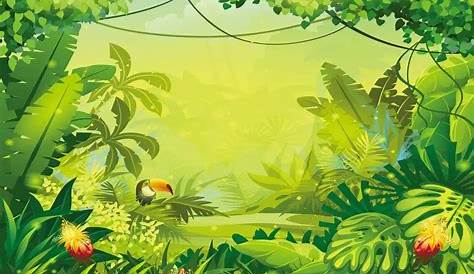 Safari Jungle Themed Seamless Background Stock Illustration