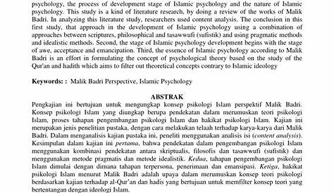 pengantar psikologi islam - Neliti