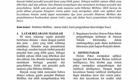 (PDF) SISTEM PAKAR DIAGNOSA PENYAKIT DIABETES MELITUS