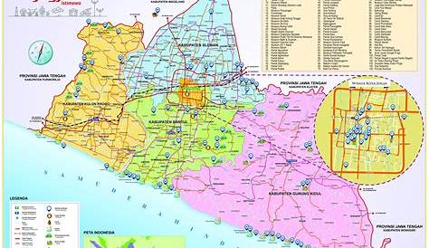 Yogyakarta Map - Jogjakarta Map - Peta Jogja - Peta Yogya