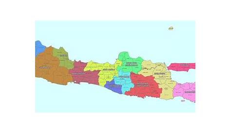 Peta pulau jawa dengan adanya Provinsi Daerah Istimewa Surakarta