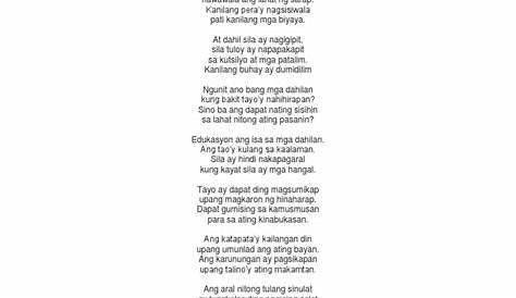 Magbigay ng halimbawang tula tungkol sa martyrdom of gomburza - Brainly.ph