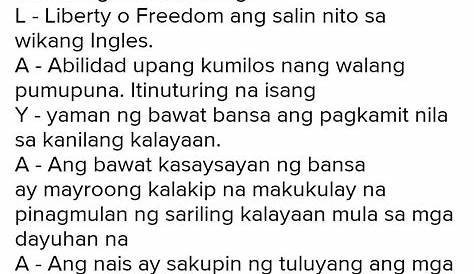 Kalayaan - Freedom | Filipino words, Filipino tattoos, Tagalog words