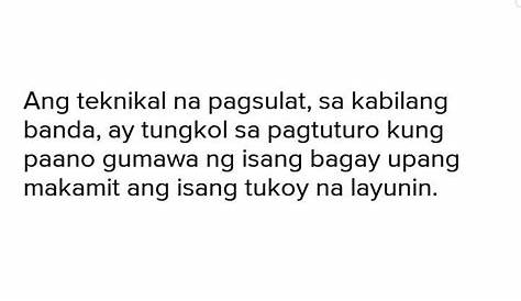 Larang Tek Q1 module 1 aralin 1-6 - SHS Pagsulat sa Filipino sa Piling