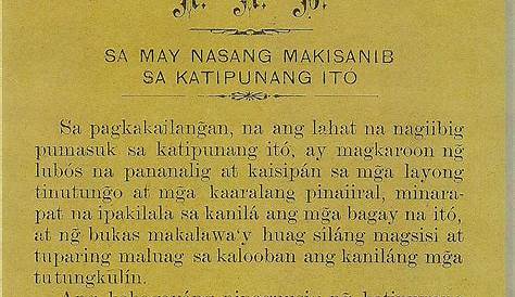 The Katipunan Ideology - Philippine Center for Masonic Studies