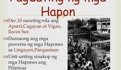 Buwan At Taon Kung Kailan Nasakop Ng Hapon Ang Pilipinas