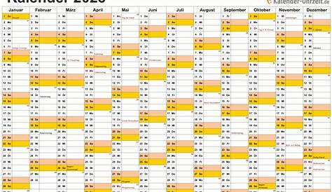 Kalender 2023 zum Ausdrucken in Excel - 19 Vorlagen (kostenlos)