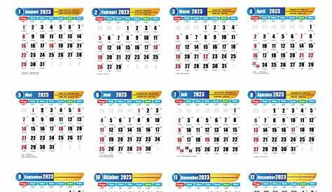 Download Kalender 2023 Format JPG, PNG, PDF, CDR, PSD, AI, Gratis