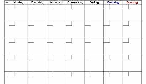 Monatskalender – eine Vorlage zum Ausdrucken - Alle-meine-Vorlagen.de