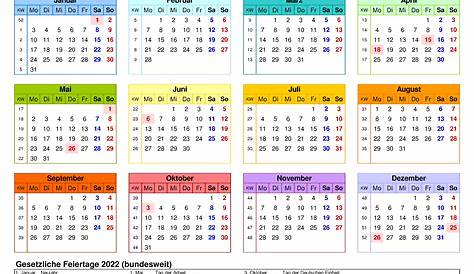 Kalender 2022 zum Ausdrucken als PDF (19 Vorlagen, kostenlos)