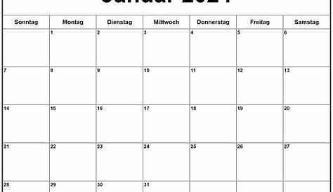 Kalender Januar 2024 als Word-Vorlagen