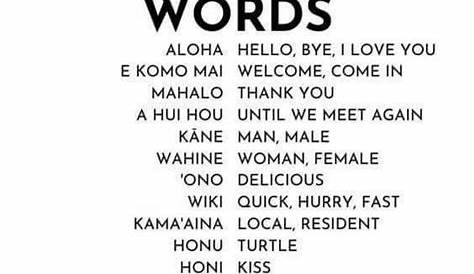 05/2023 Top Hawaiian Words To Know Before You Go