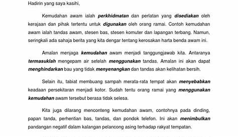 Contoh Karangan Kepentingan Kemudahan Awam - Karangan Net