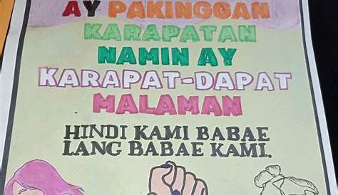 100+ Catchy Paglaban Sa Karapatan Ng Kababaihan At Kabataan Slogans