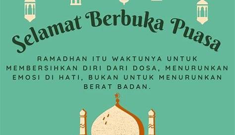 LENGKAP! Kumpulan Ucapan Selamat Berbuka Puasa Ramadhan 2021