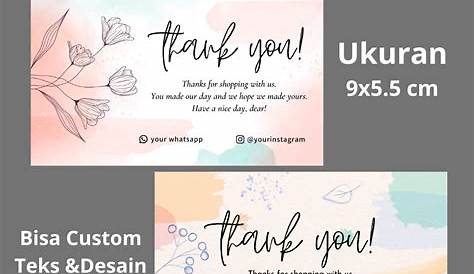 Contoh Kartu Ucapan Terima Kasih Untuk Customer - IMAGESEE