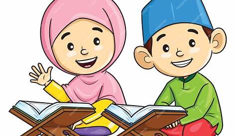 Gambar Kartun Muslimah Pergi Sekolah / Gambar Kartun Anak Muslim