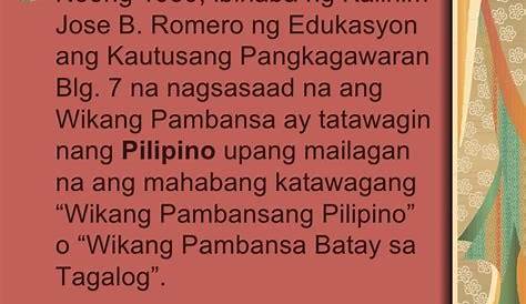 Kasaysayan Ng Pambansang Wika Sa Pilipinas Noong 1959 - wikabansa