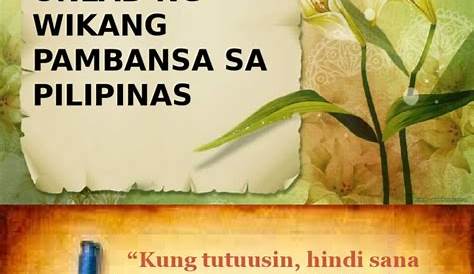 Filipino: Kasaysayan ng Wikang Pambansa