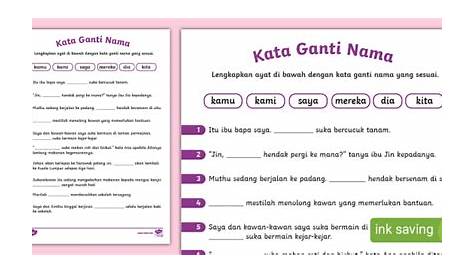 Kata Ganti Nama Diri Untuk Haiwan : silang kata / Kata ganti nama diri