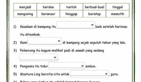 Kata kerja online worksheet for Tahun 4,5 &6. You can do the exercises