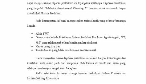 Contoh Kata Pengantar Laporan Praktikum Yang Baik - Peran Sekolah