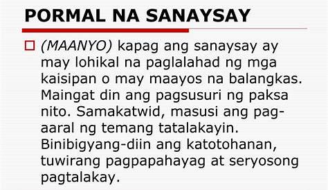 Ano Ang Mga Halimbawa Ng Pormal Na Sanaysay Ang Banggitin | My XXX Hot Girl