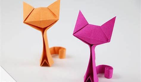 Origami Katze basteln - Anleitung zum Falten aus Papier/Geldschein