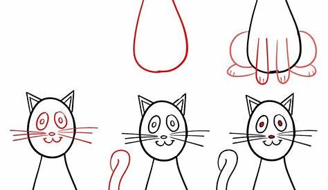 Katze malen - Schritt-für-Schritt Anleitung mit Vorlage » Katze zeichnen