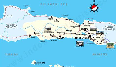 Gorontalo Map Celebes - Peta Gorontalo Sulawesi