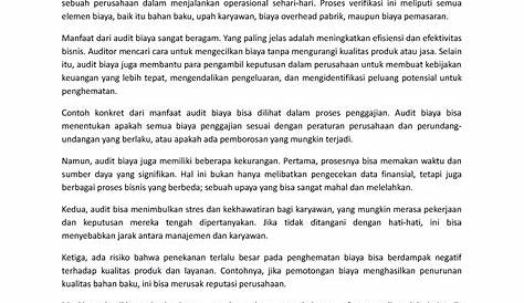 kmkhiklk.docx - Kekurangan atau Kelemahan Audit Biaya: a Biaya dan