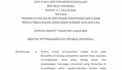 Salinan Kepmen Nomor 58 Tahun 2022 Penetapan Juknis Persepakbolaan | PDF