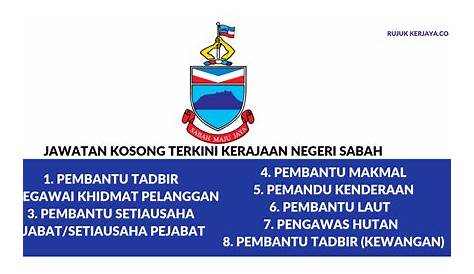 Jawatan Kosong di Suruhanjaya Perkhidmatan Awam Negeri Sabah