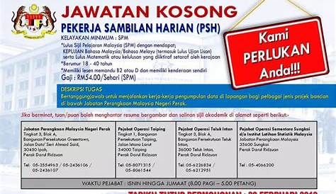 Kerja Kosong Terkini Di Ipoh Perak