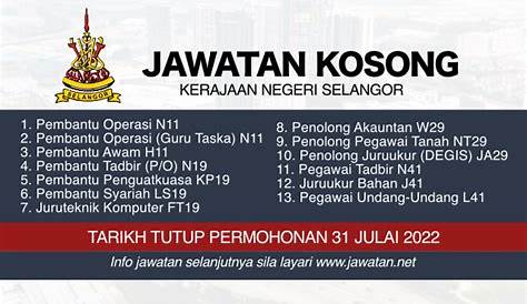 Jawatan Kosong di Pejabat Setiausaha Kerajaan Negeri Selangor - 15