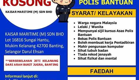 Jawatan Kosong Terkini Polis Bantuan Pos Malaysia • Kerja Kosong