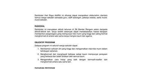 Kertas Kerja - Sambutan Hari Lahir Prasekolah