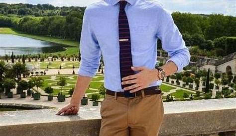 Khaki pants for a casual and fresh look • men outfit ideas picture by